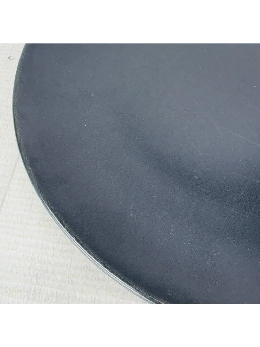 Ikea of Sweden 12011 Solid Black Matte Round Stoneware 10.25